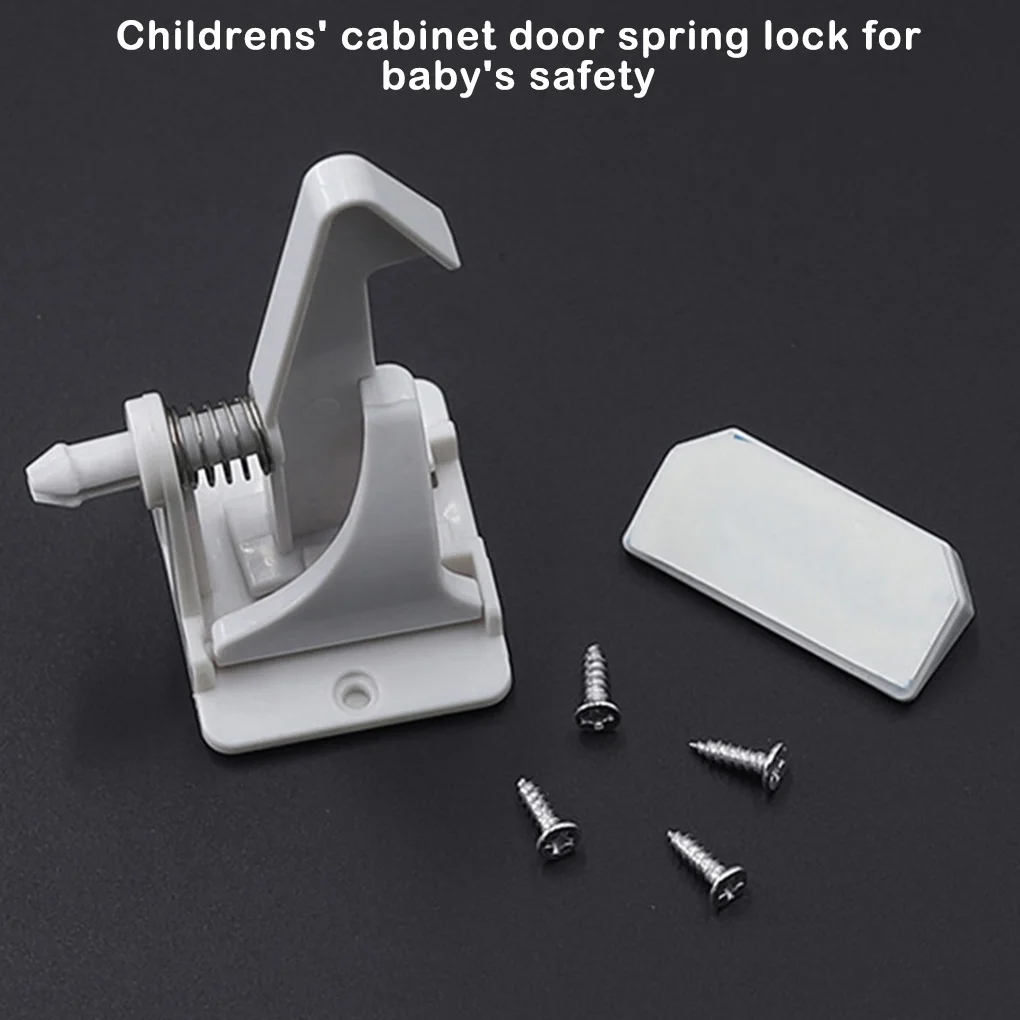 

Child Safety Spring Lock Drawer Cabinet Without Drilling Cupboard Latch