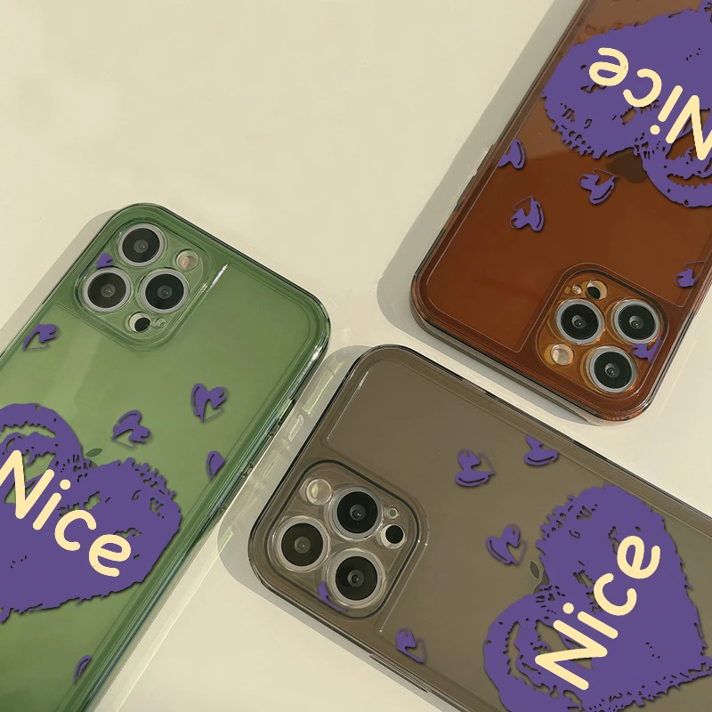 

Lucky Love Pattern Phone Case,For IPhone11 13 12 Pro Max X Xs Xr 7 8 Plus Mini Se, Four Corner Airbag Anti Fall Cover,Coque 14