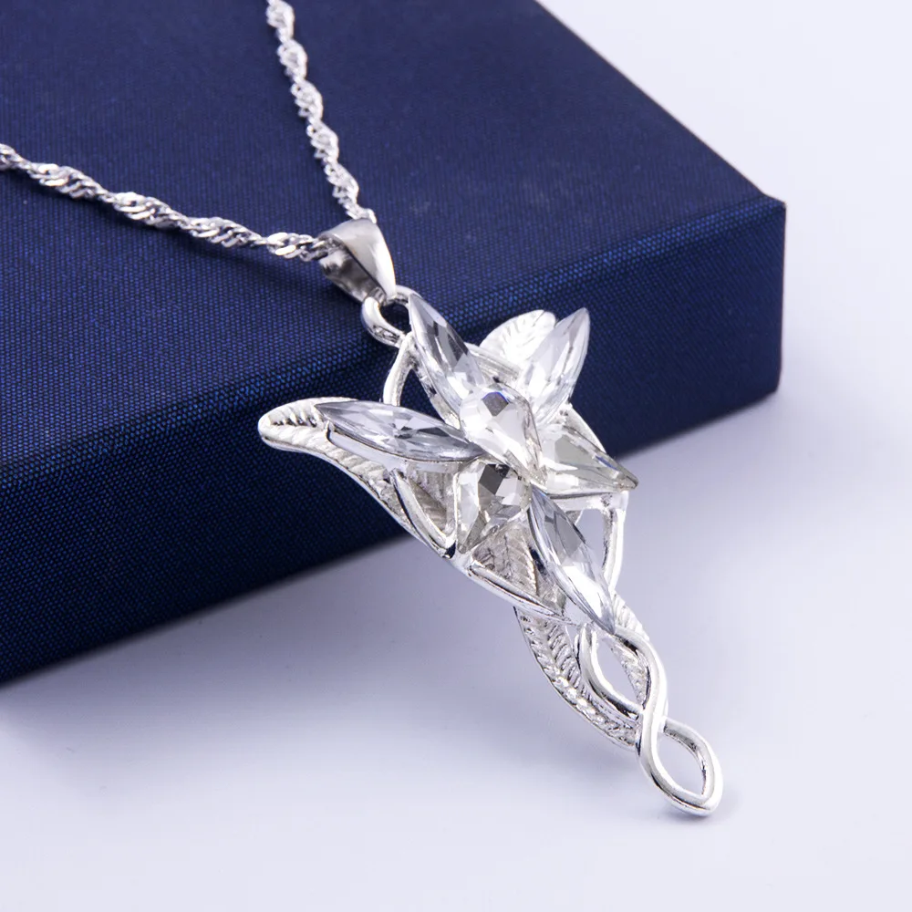 Фото Arwen Evenstar ожерелье из фильма серебряного цвета с подвеской в виде кристаллов ожерелья для женщин и девочек вечерние ювелирные изделия подарок ювелирные изделия №1