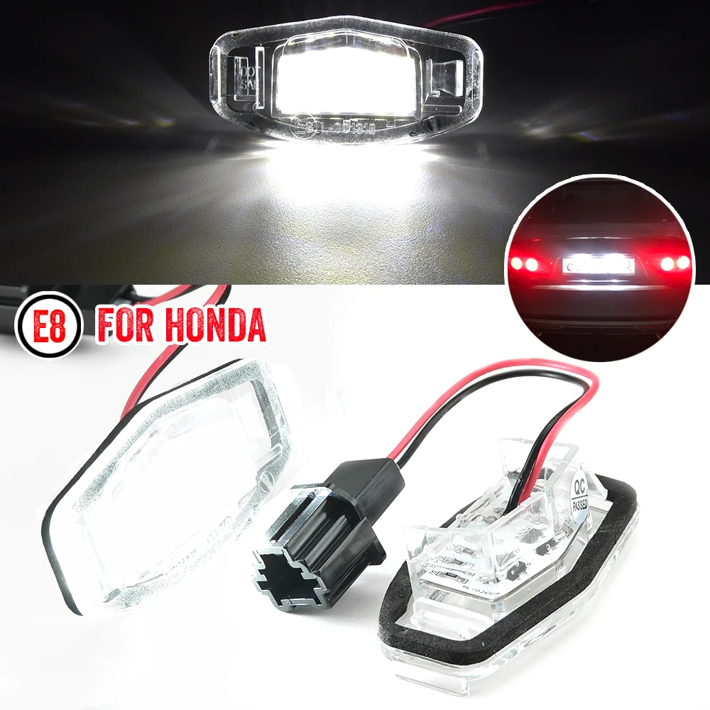 

For Honda Civic Sedan Pilot Accord Sedan Odyssey Acura MDX RL TL TSX RDX ILX LED Number License Plate Light Lamp White 2PCS