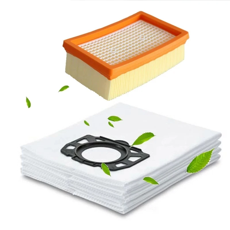 

7 шт. Запчасти для пылесоса Karcher MV4 MV5 MV6 WD4 WD5 WD6 для Karcher WD4000 до WD5999 6 шт. пылесборников и 1 шт. фильтр