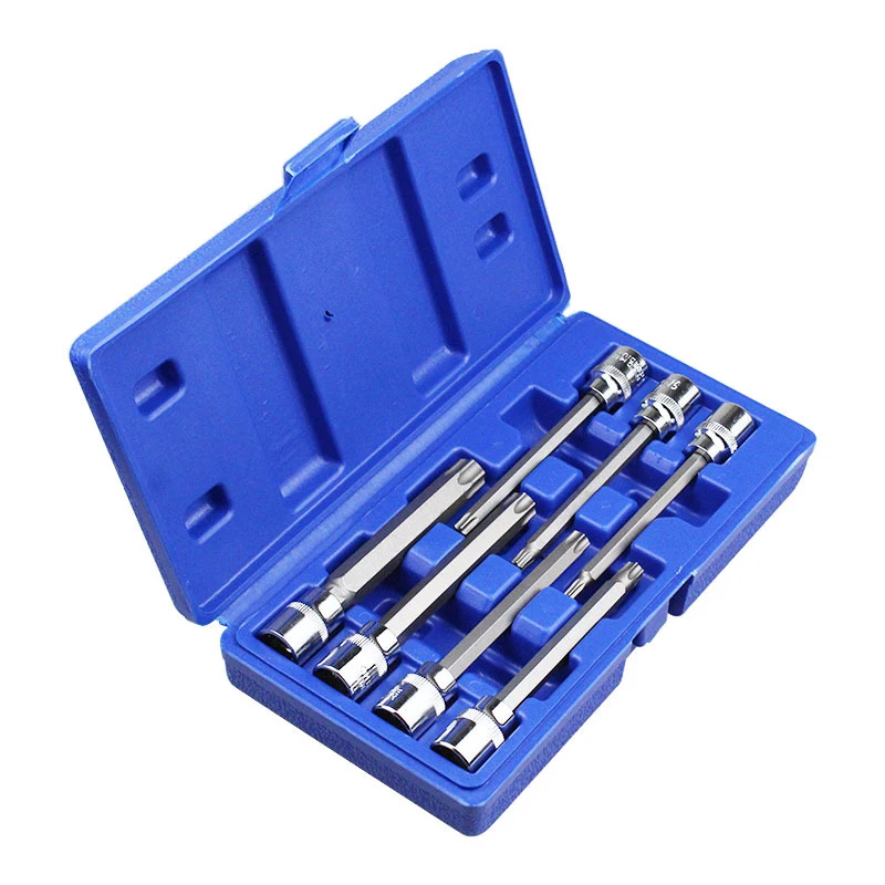 

7pcs 3/8" Drive Torx Bit Socket Set For Ratchet T45 T50 T55 T60 110mm Long Box End Wrench Head Screwdriver Hand Tool