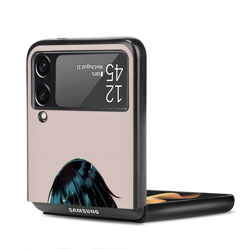 Матовый чехол для телефона Samsung Galaxy Z Flip6 5G Flip5 Flip4 Flip3 ZFlip 6 3 4 5 One Punch Man жесткий черный