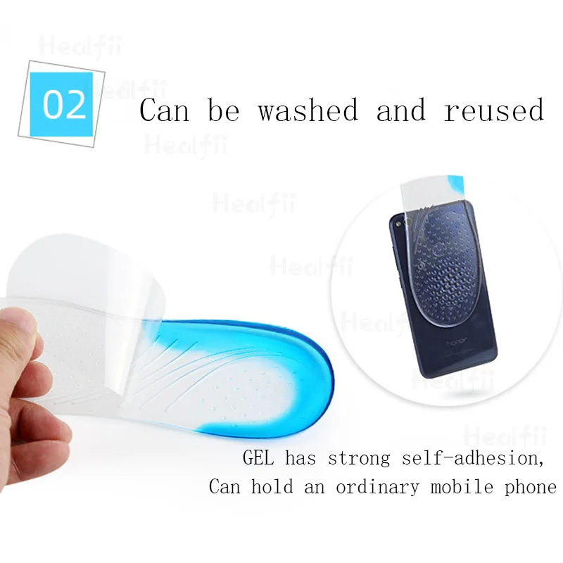 Коррекция формы ноги O/X прозрачная гелевая Трехточечная стелька износостойкий