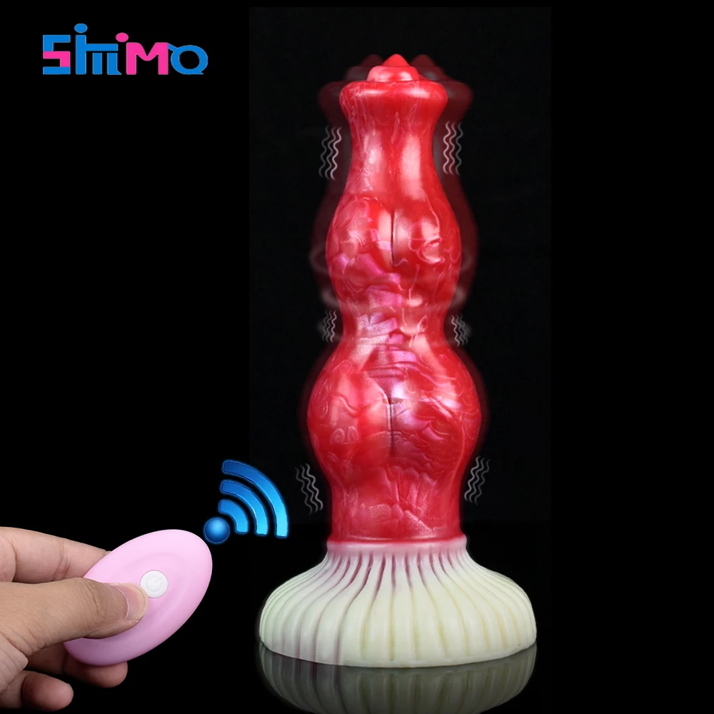 SMMQ вибрирующий реалистичный фаллоимитатор с присоской мягкий силиконовый