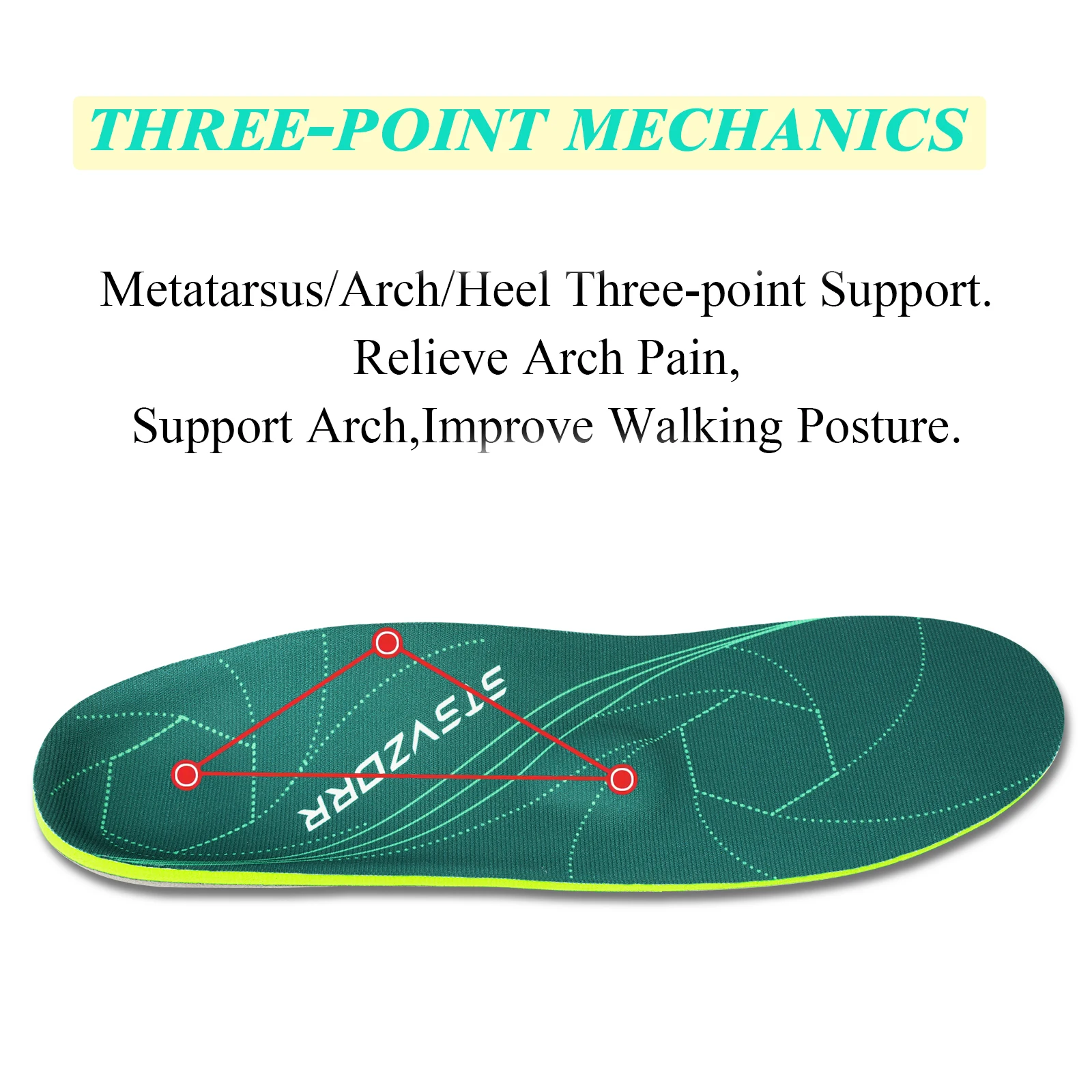 Plantar Fasciitis Pain Relief Orthopedic Insoles Men Flat Feet Arch Support,Women Heel Orthotics Insoles Sneakers Shoe Inserts