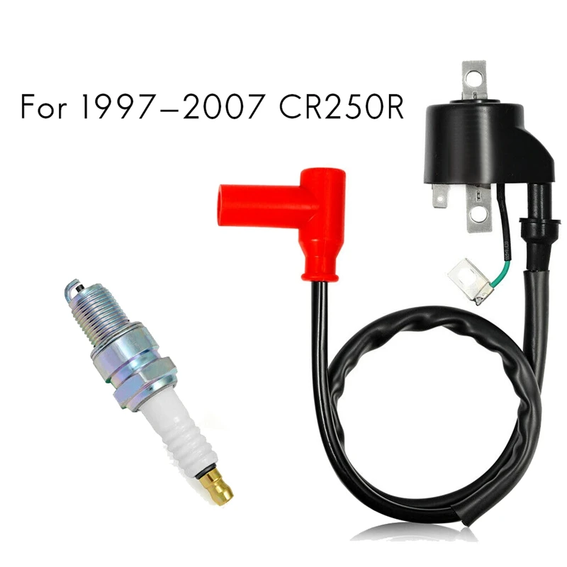 

Ignition Coil & Spark Plug for Honda CR250R 1997-2007 30500-GY8-901 30500-KZ4-J21