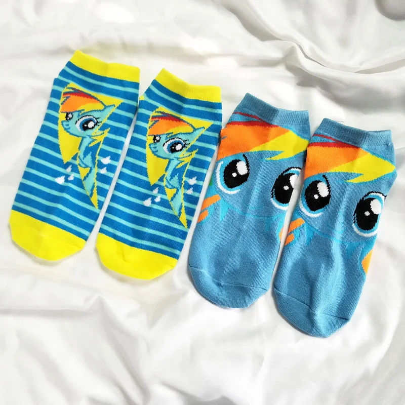 

My Little Pony Kawaii Socks Summer New Cartoon Pony Ladies Cotton Socks Cute Wicks Breathable Boat Short Tube Socks