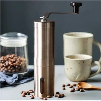 stainless steel hand crank coffee grinder easy clean adjustable manual coffee bean grinder for drip coffee espresso french press