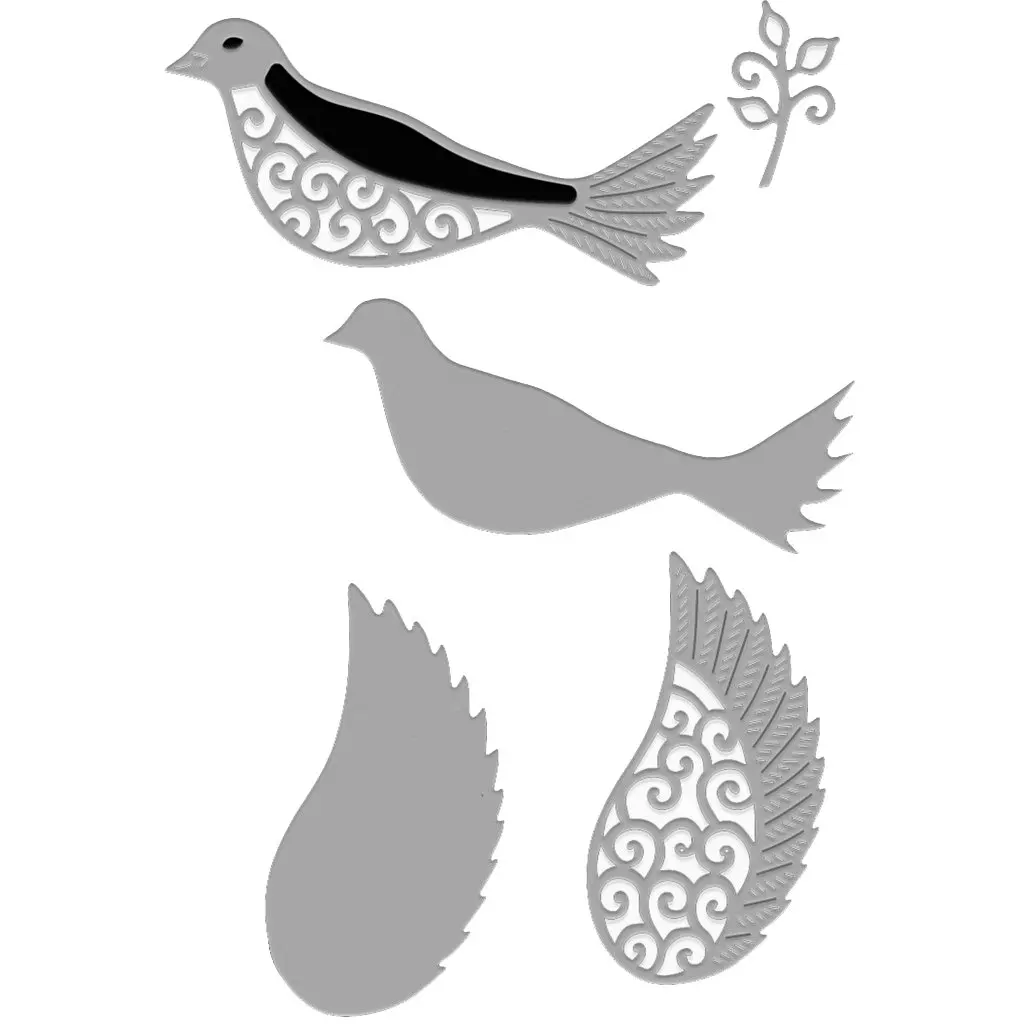 

Металлическая высечка в виде маленькой птицы, новинка 2021, формы «сделай сам» для скрапбукинга, изготовления бумаги, резки, ремесла, большие ...