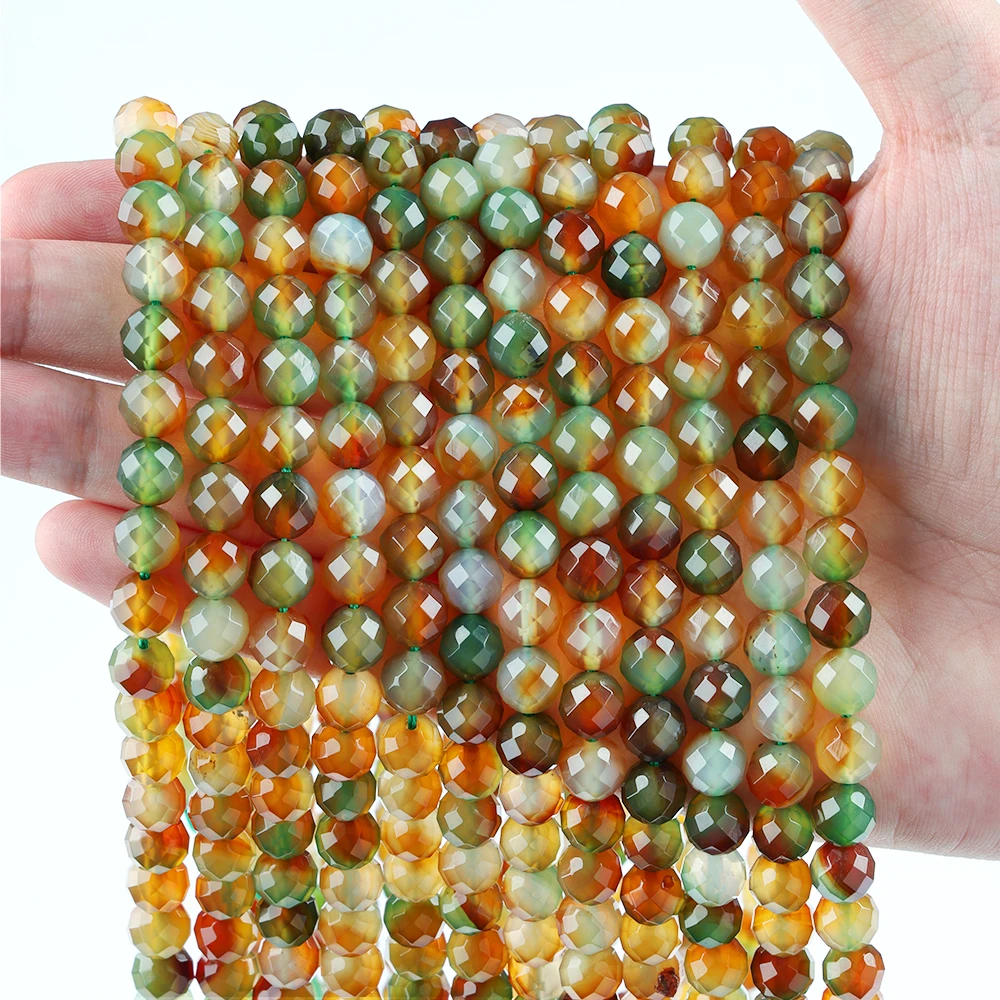 Натуральный павлиний агат бусины 8-12 мм NoEnName_Null