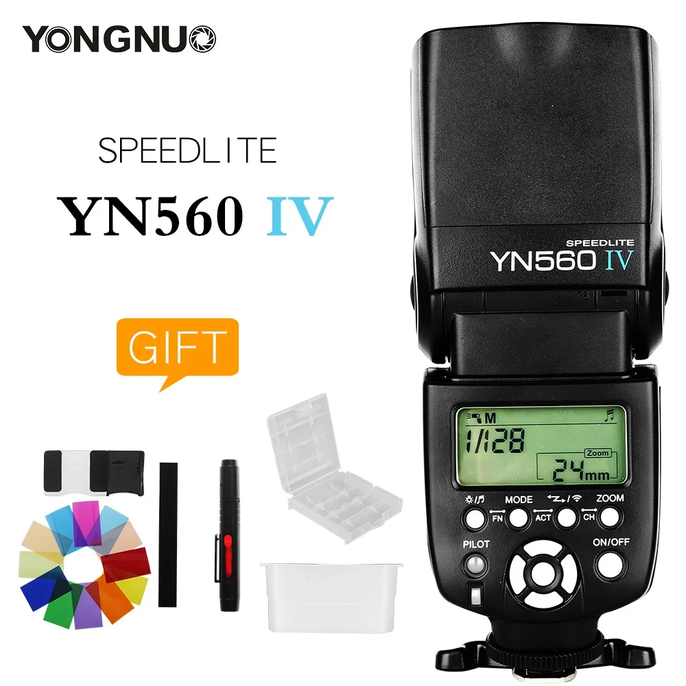 

Беспроводная вспышка Yongnuo YN560IV Speedlite 2,4G для цифровой зеркальной камеры Canon Nikon Sony Pentax Olympus Fuji