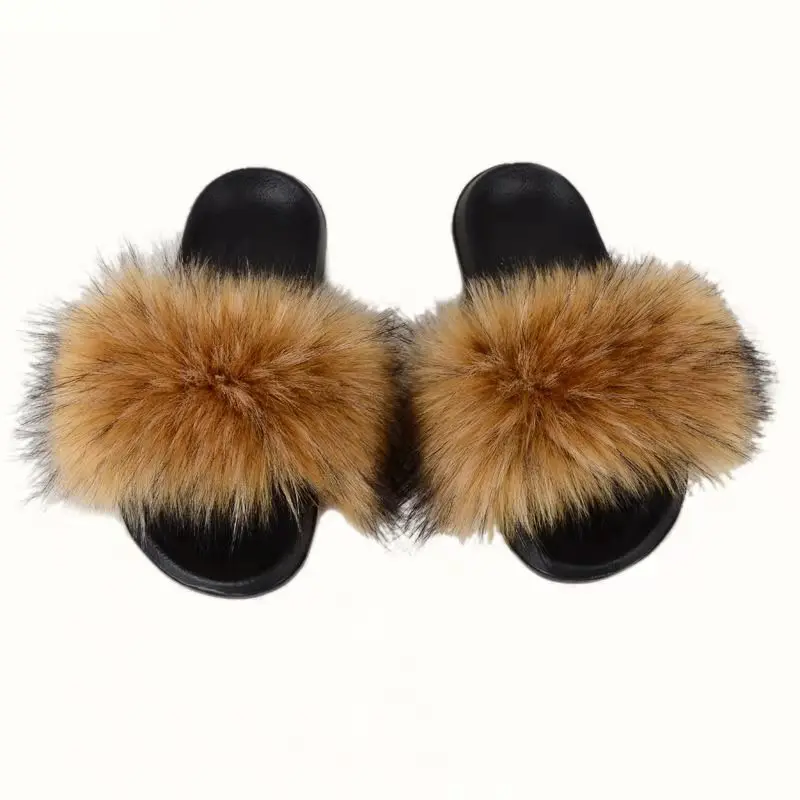 

Fake Fure Fox Furry Slipper Women Shoes Slides Women Women Shoes Slippers Women Winter