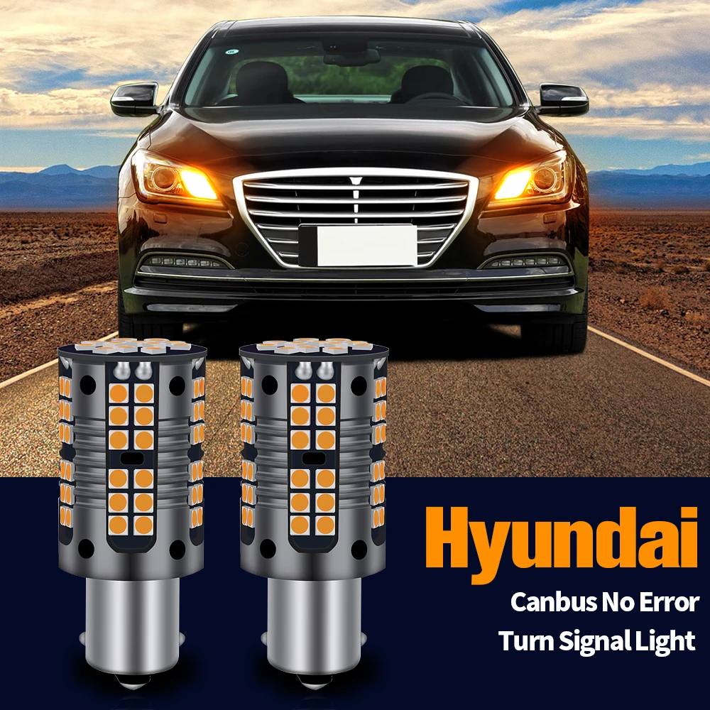 

2pcs LED Turn Signal Light Blub Lamp Canbus PY21W 7507 BAU15S For Hyundai Creta Genesis Getz i10 i20 i30 i40 ix20 ix35 Solaris