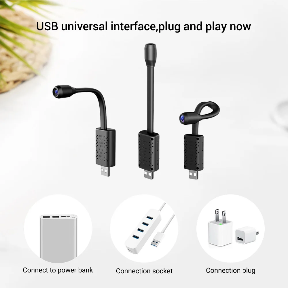 Новое поступление 2022 черная мини-USB IP-камера Беспроводные Wi-Fi 1080P HD веб-камеры