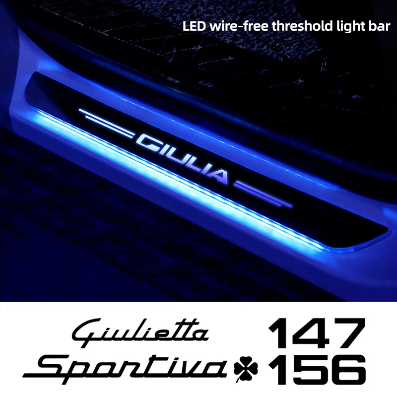 

Умная Беспроводная цветная Автомобильная дверная лампа для Alfa Romeo 159 147 Giulietta Stelvio MITO Giulia Sportiva, автомобильные аксессуары