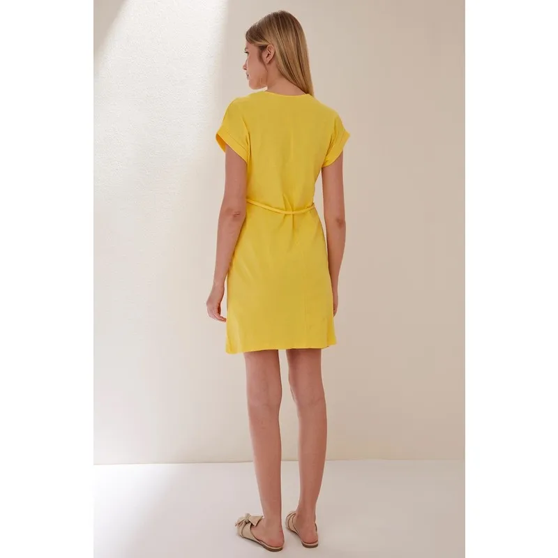 

Articulated Mount Detailed Knit Dress Women 'S Summer Dress Casual Long Prom Midi Maxi