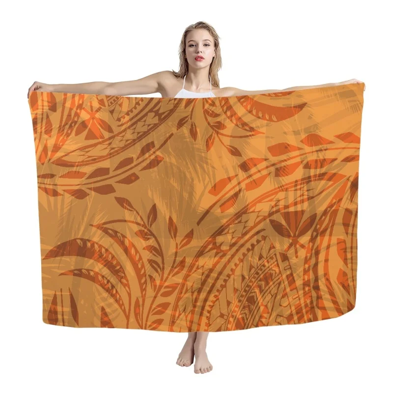 

Hycool Custom Design Print Bohemian Suncare Beach Dress Bikini Sarong Wrap Scarf Long Women Brazilian Swimsuit Bathing Cover-ups