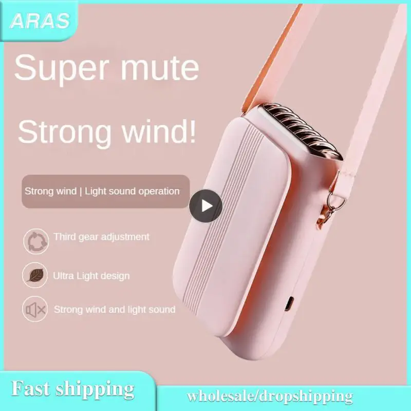 

New Lazy Halter Fan Portable Adjustable Air Cooler Handheld Personal Cooling For Home Hanging Neck Waist Fan Mini Strong Gift