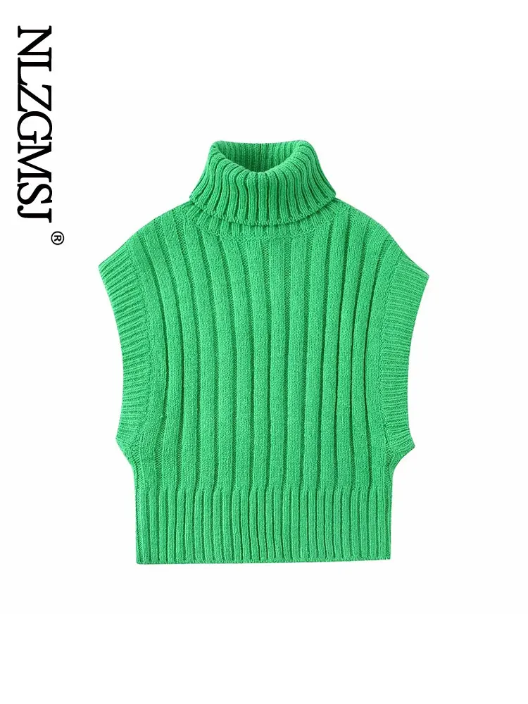 

Nlzgmsj 2022 модные весенние осенние женские свитера безрукавка в Корейском стиле трикотажный винтажный женский короткий жилет свитер