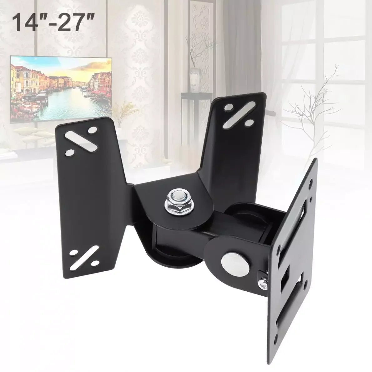 

Universal Adjustable 10KG TV Wall Mount Bracket Support 180 Degrees Rotation for 14 ~ 27 Inch LCD LED Flat Panel TV