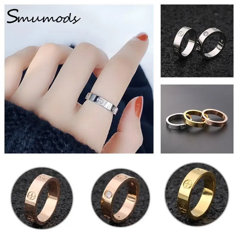 

Ladies Simple Fashion Couple Stainless Steel Men's Gothic Business Festival Party Ring Jewelry Anniversary Gift Free Delivery
