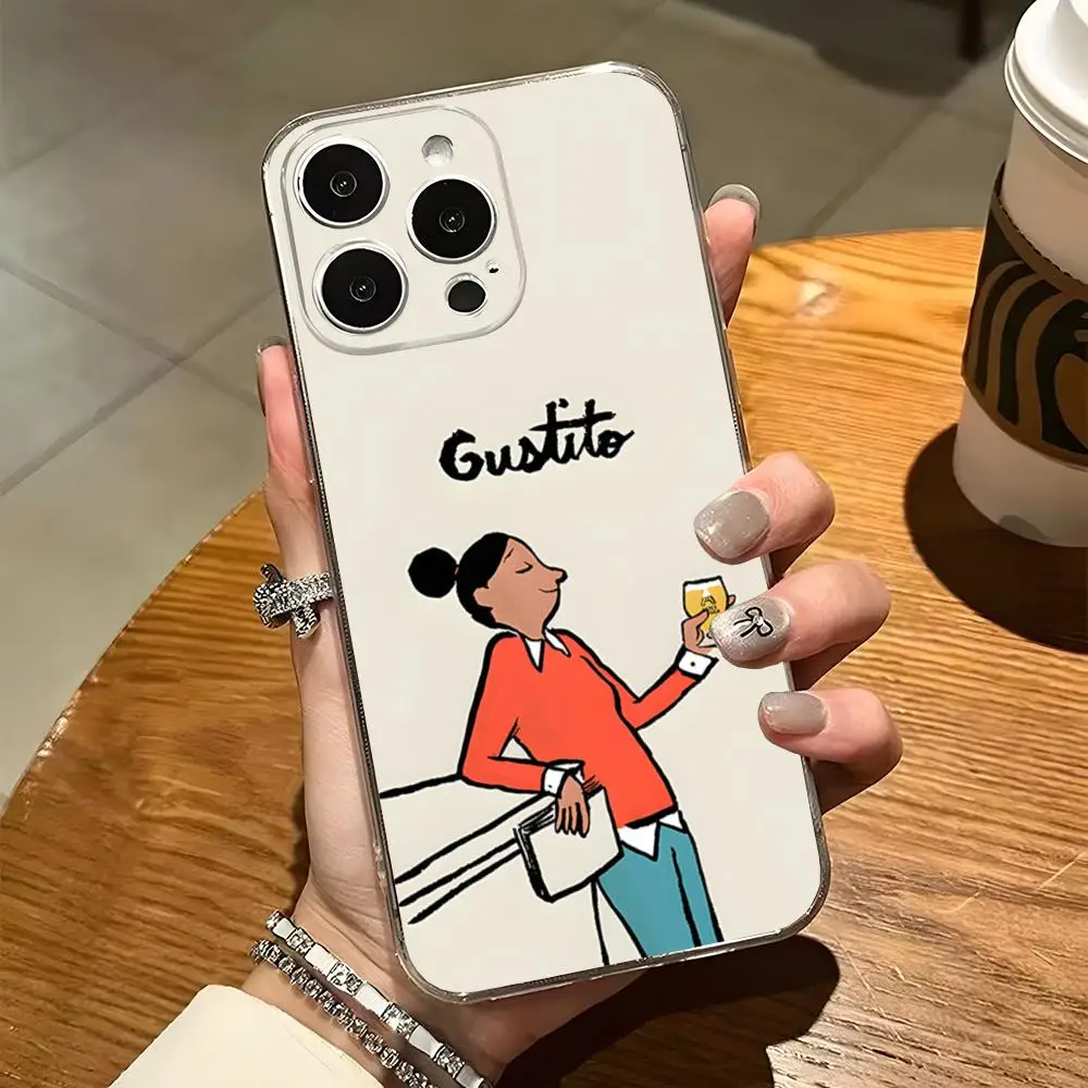 Забавный чехол для телефона J-Jean Jullien Art Iphone 15 Pro Max 14 Plus 11 12 Mini 13 7 8 X XR XS SE прозрачная