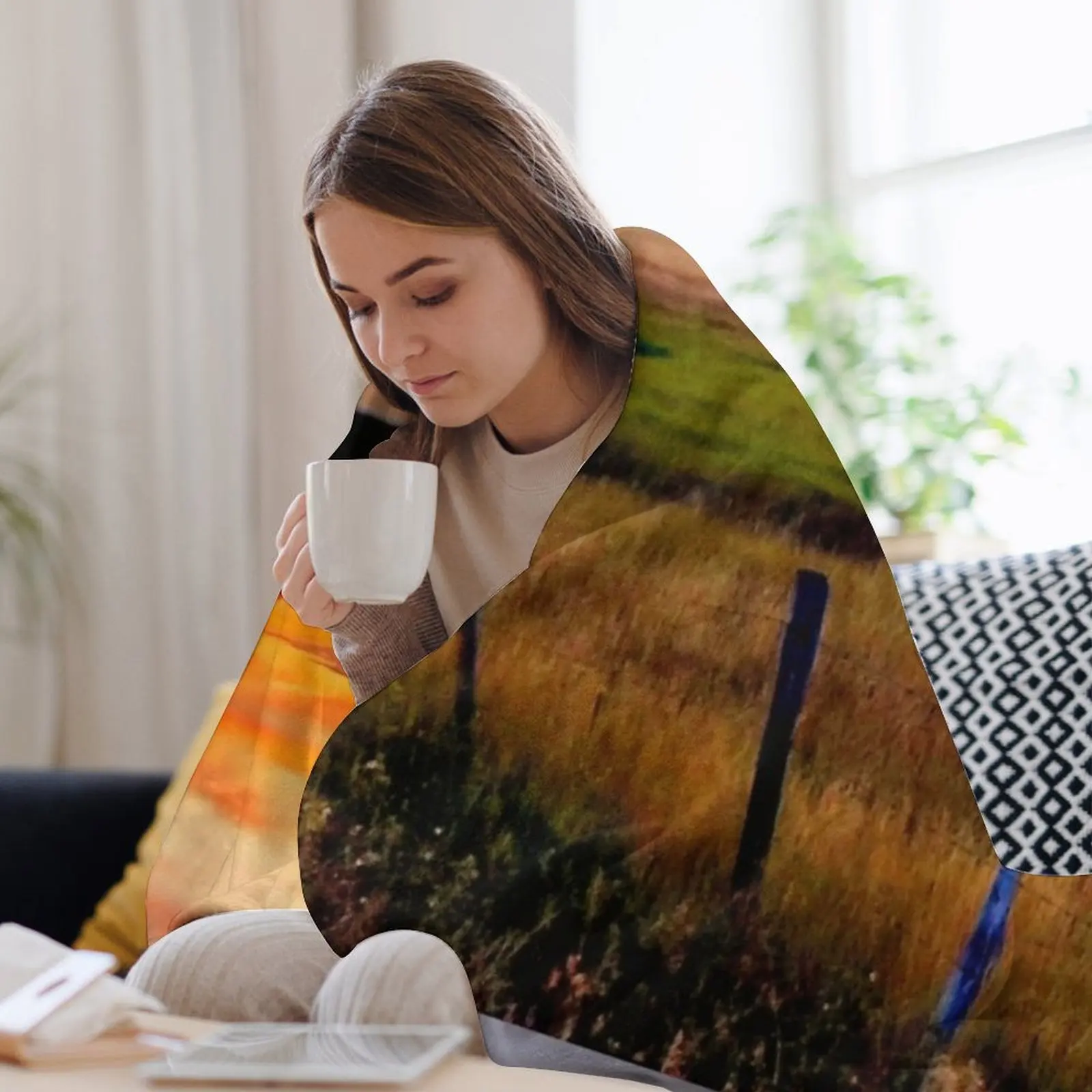 Одеяло McCall Idaho Sunset тонкие лохматые одеяла