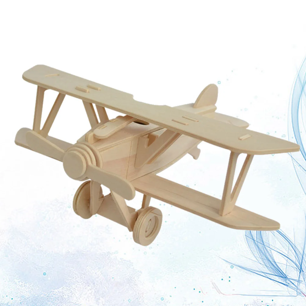 

Airplane Model Wooden Plane Kids Kits Wood Puzzle Toy Crafts Craft Jigsaw Airplanes Kit Bulk Assemble 3D Diy Adults Build