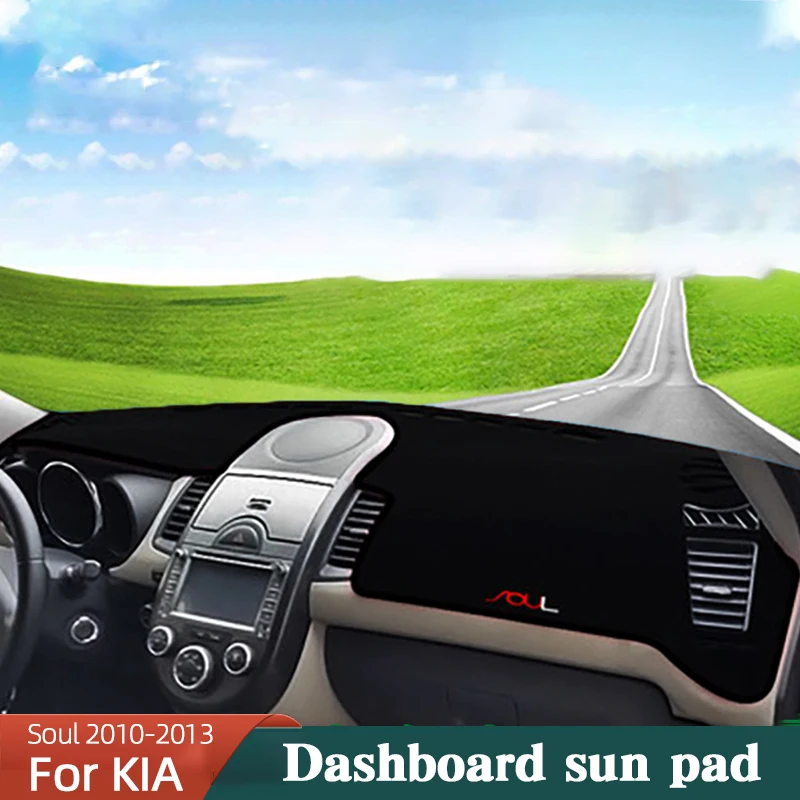 

For KIA Soul 2009 2010 2011 2012 2013 Car Dashboard Cover Avoid Light Pad Instrument Panel Mat Carpets Sunscreen Pad