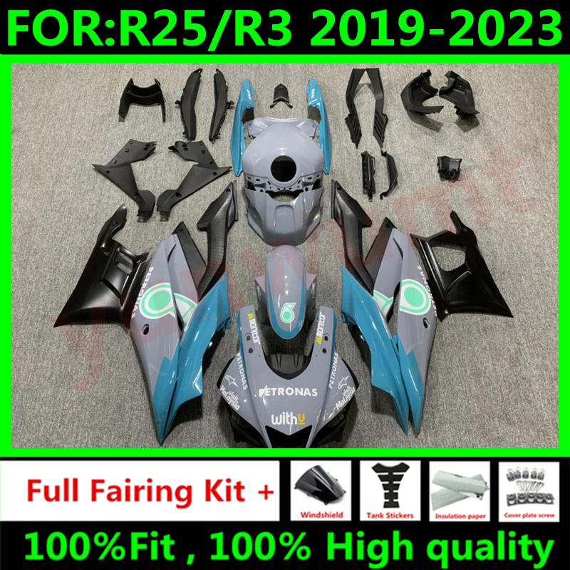 

Новый комплект обтекателей для мотоцикла ABS подходит для YZF R25 R3 r 25 3 2019 2020 2021 2022 2023 комплекты обтекателей для кузова Комплект петрон