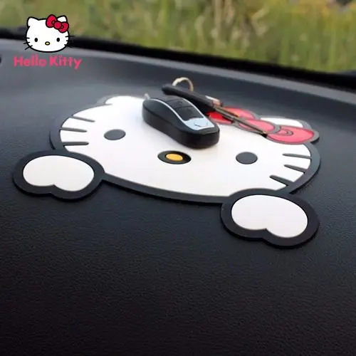 

Hello Kitty Cute Cartoon Non-slip Mat Simple and Creative Car Mobile Phone Silicone Pad Instrument Trolley Storage