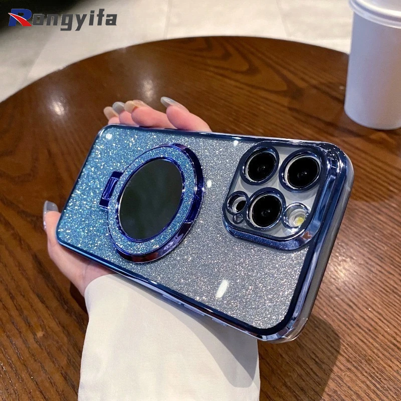 Чехол с гальваническим покрытием для зеркала макияжа Vivo V23E V21S V20 Pro V15 Y75 X100S X90 X90S X80