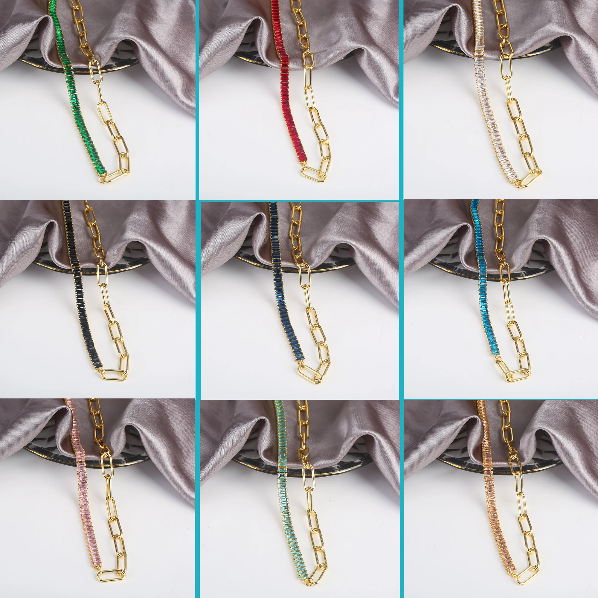 

Женское Ожерелье из 18-каратного золота, с кристаллами