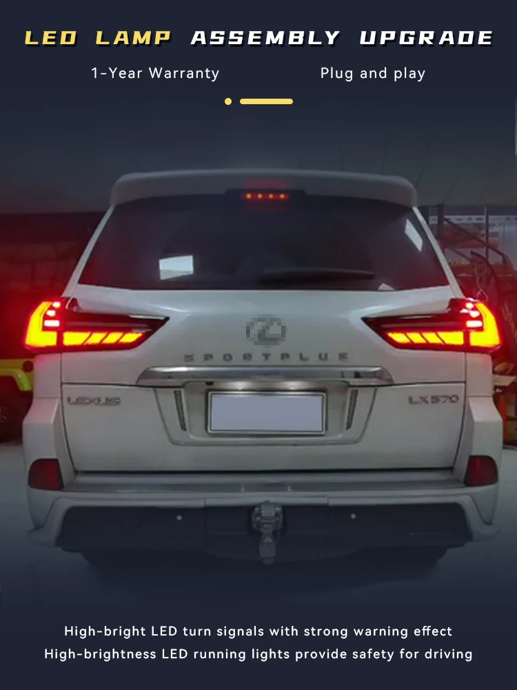 Задние фонари для Lexus LX 570 LX570 светодиодный 2016-2020 модифицированные задние запуска