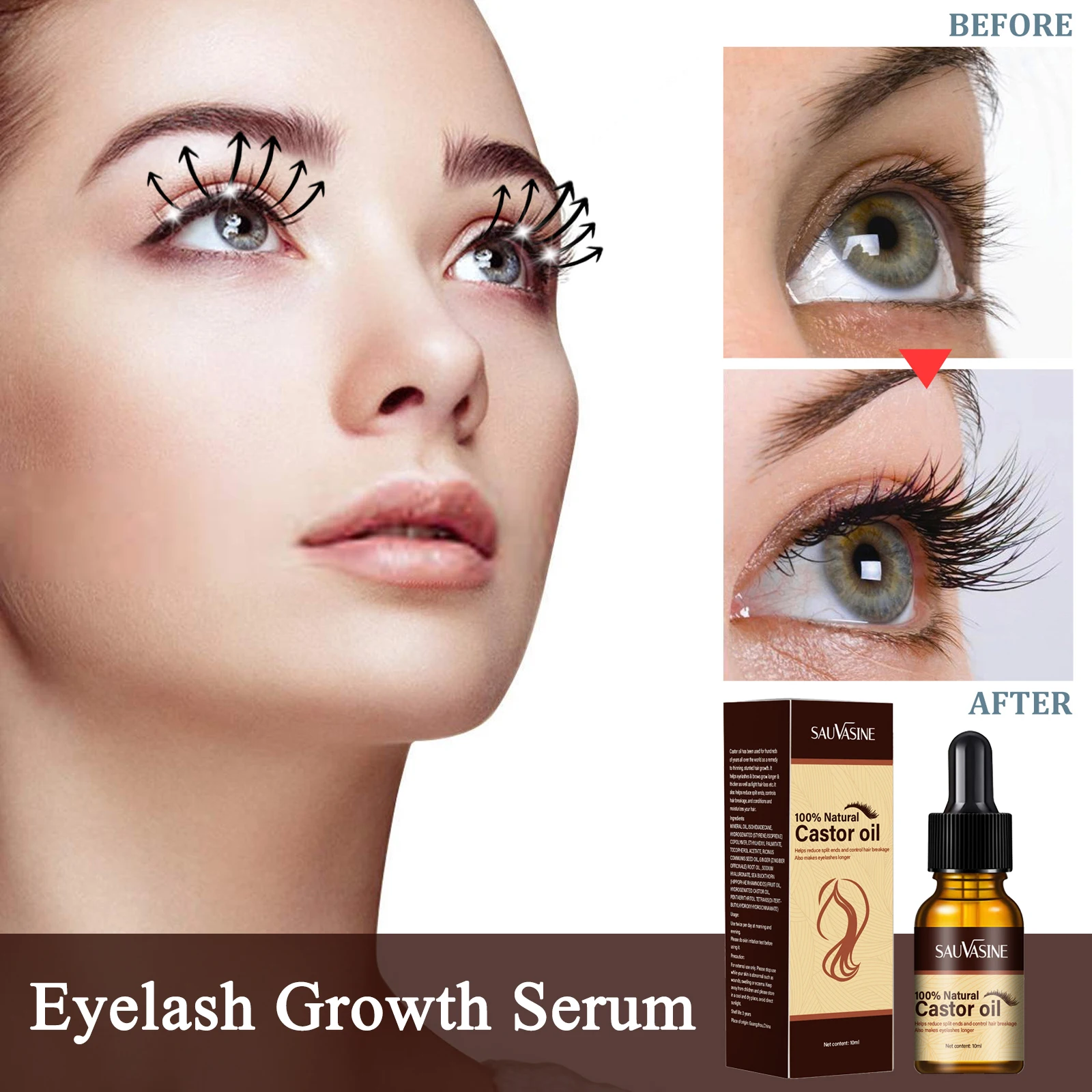 

Eyelash Fast Growth Serum Wake Up Activate Pore Bushy Thick Eyelash Care Hair Root Nourish Natural Plant Essential Oil 10ml