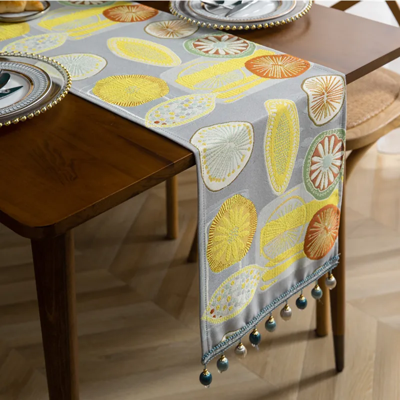 

Japanese Jacquard Table Runner Dining Table Decor Embroidery Table Runners Luxury Home Party CoffeeTable Accessories Decoration