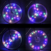 1pc colorful rainproof led bicycle wheel lights front and rear spoke lights cycling decoration tire strip light accessories