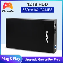 Playnite System Ext 12T Gaming HDD Game Console Plug and Play with 380+ AAA Games for PS2/PS3/PS4/WiiU/N64/DC/PS1 for Windows PC