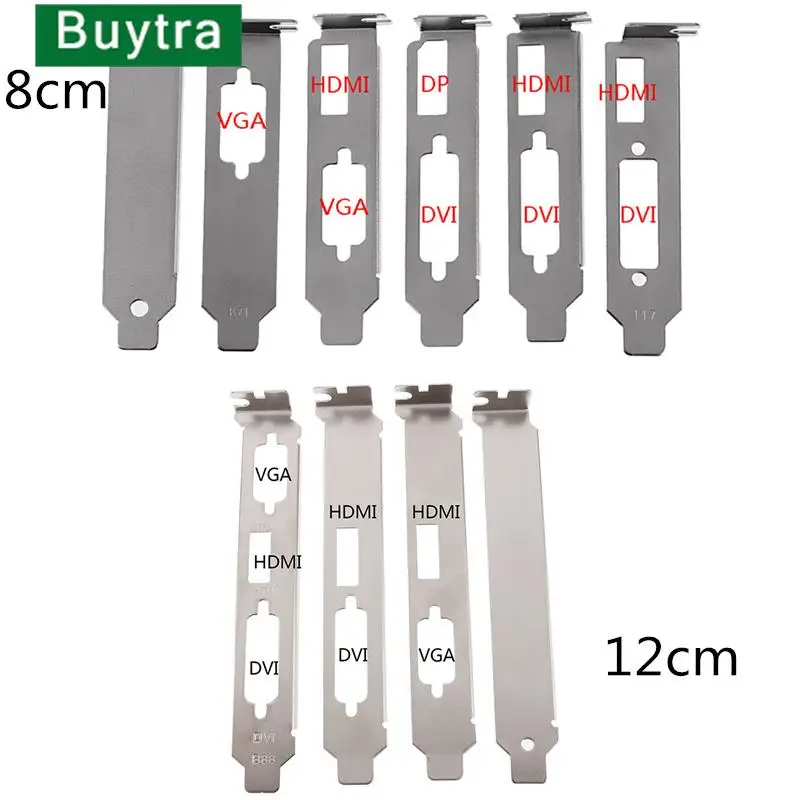

2pcs Low or High Profile Bracket Adapter DVI DP VGA baffle Port For Half Height Full-Height Graphic Video Card Set