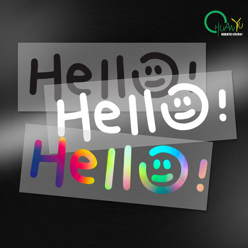 Улыбающееся Лицо Автомобильная Наклейка С Лазерной Гравировкой Милая И Забавная