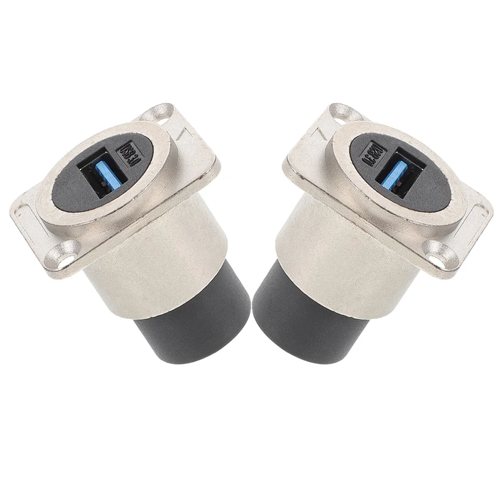 

USB Panel Socket Female Bulkhead Adapter Mount Pass Through Connector Double Extension Interface