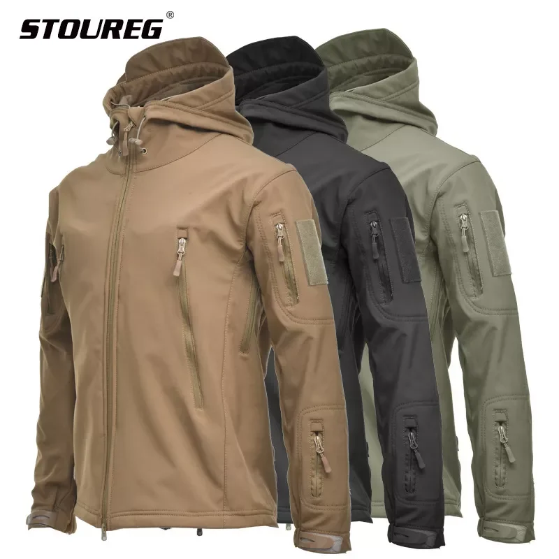 

Jacket Hiking Coats Windproof Waterproof Softshell Fleece Outdoor Men Thermal Jackets Camouflage Winter Male Jacket