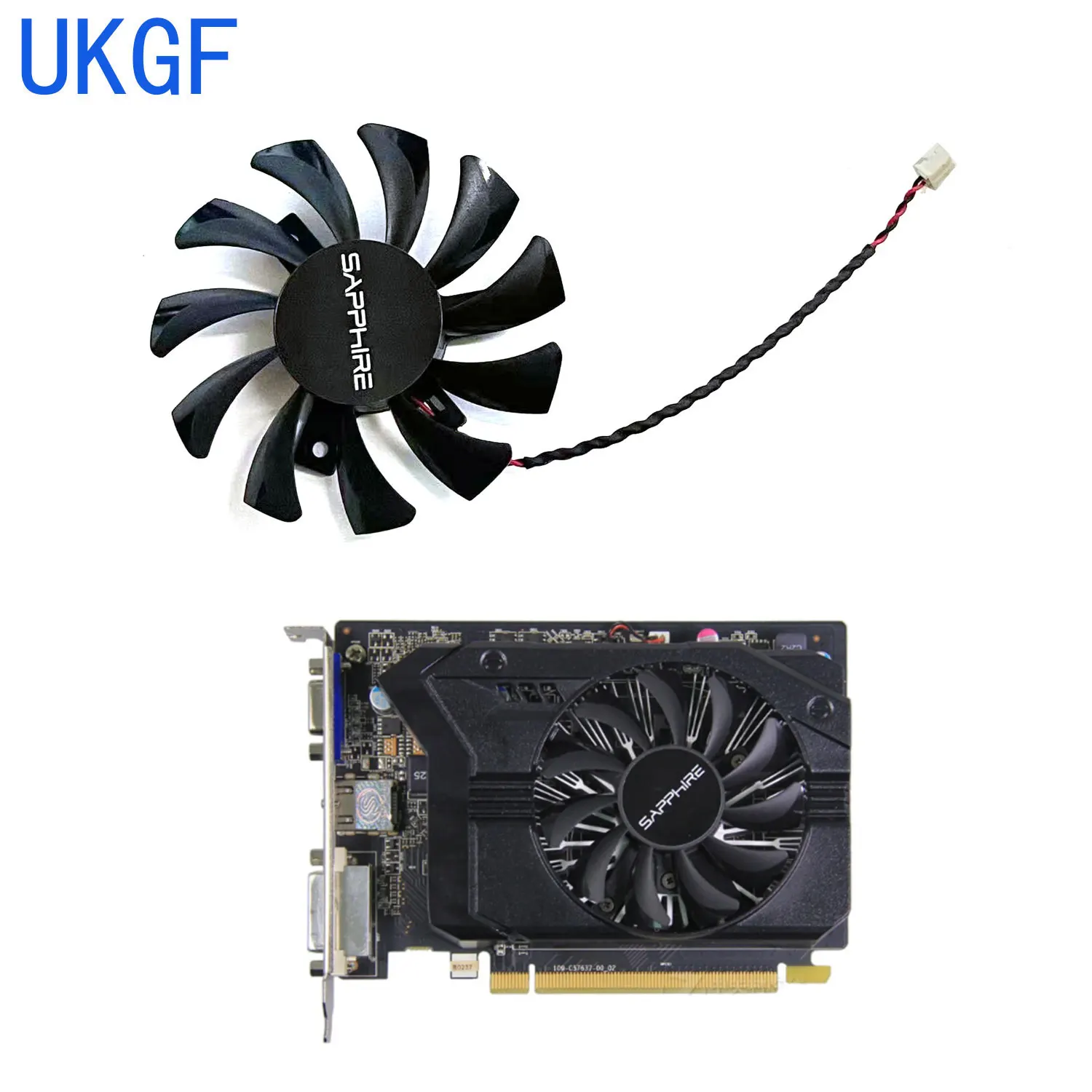 Фото Новый вентилятор для замены графической карты Saffier R7 240 250 340 350 с функцией Boost №1