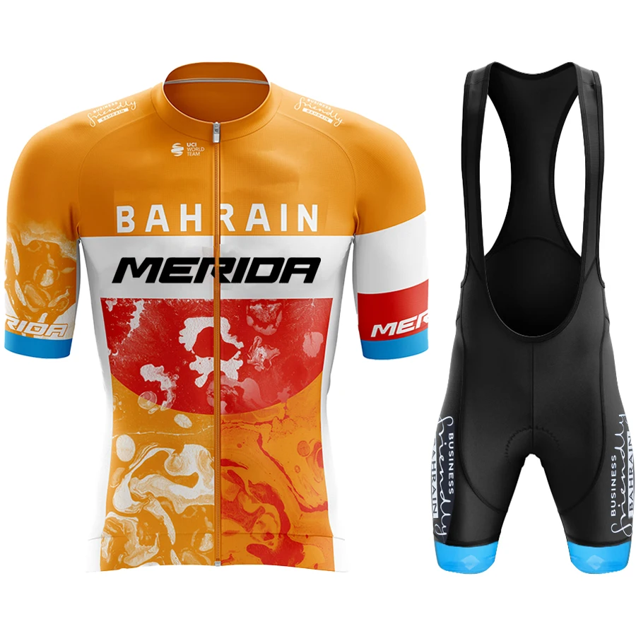 

Bahrain Merida Men's Cycling Suit Mtb Cycle Jersey Spring Summer Team Tricuta Man Uniform Pants Bikes Clothing Sports Set Jacket