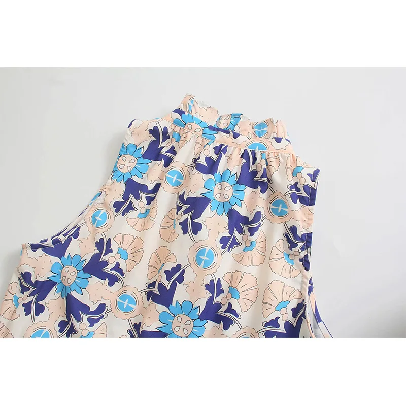 Женское винтажное мини-платье на шнуровке Sherouse без рукавов с круглым вырезом и