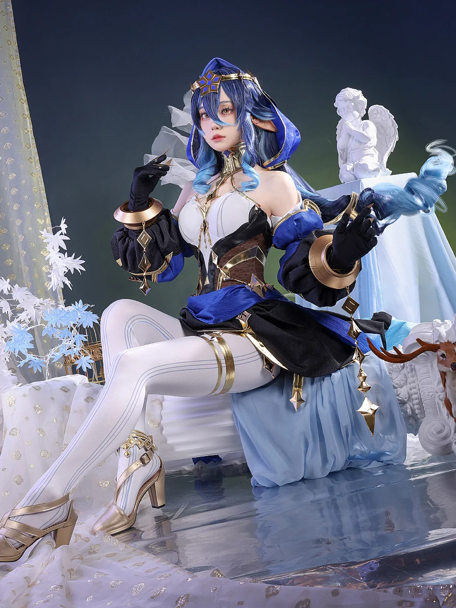 Костюм для косплея COS-HoHo из аниме Genshin Impact Layla Великолепный костюм Хэллоуина