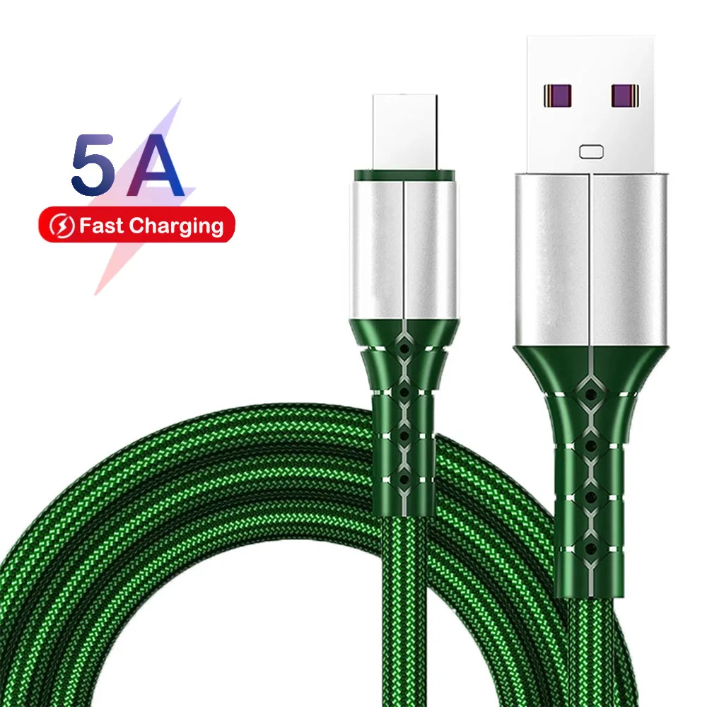 5A USB C Fast Charging Type C Data Cable For Xiaomi 11 Pro Huawei Micro USB Quick Charger Wire Phone Cord Length 0.3/1/1.5M