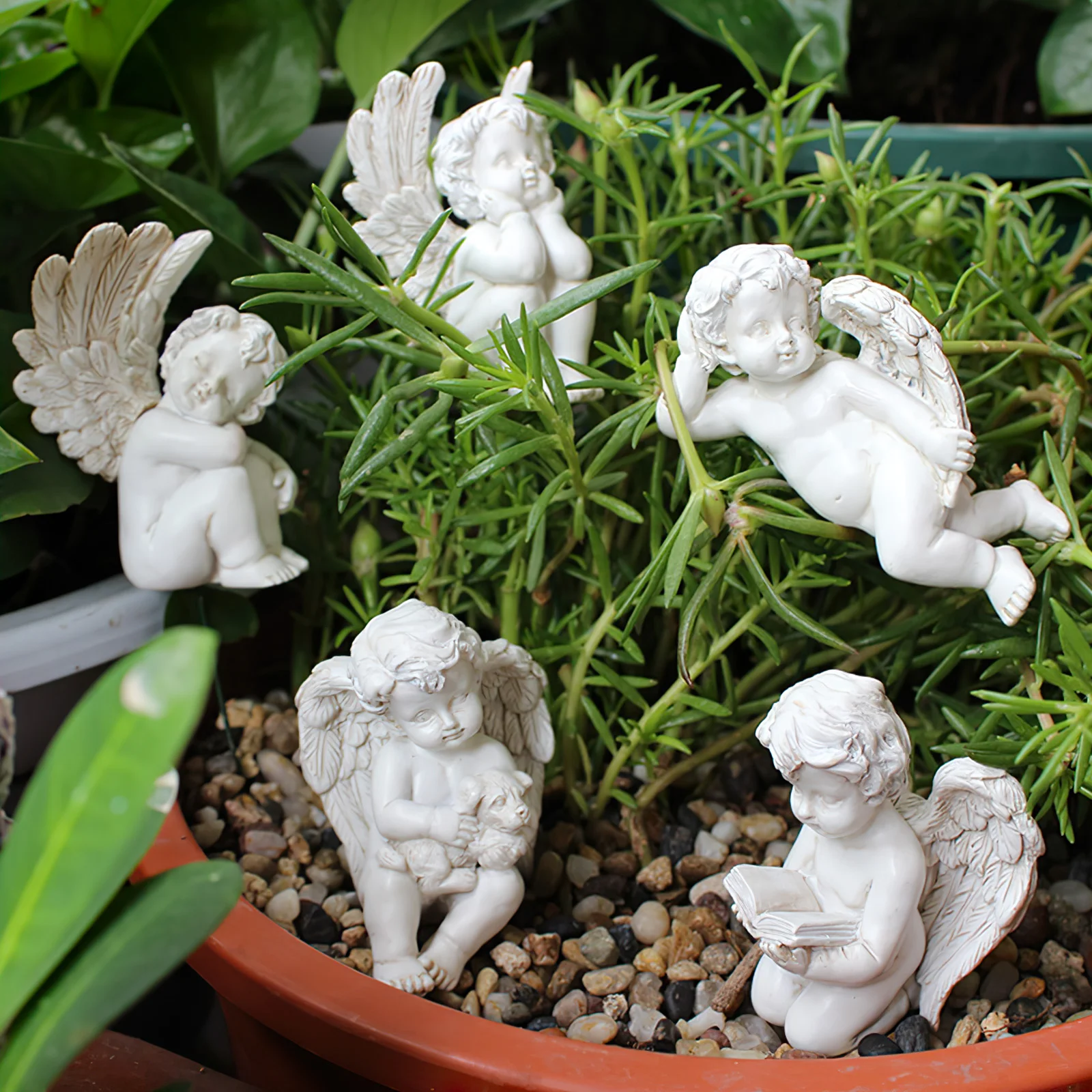 5 шт. кардинальные украшения цветочная композиция Купидона садовый юпитер декор