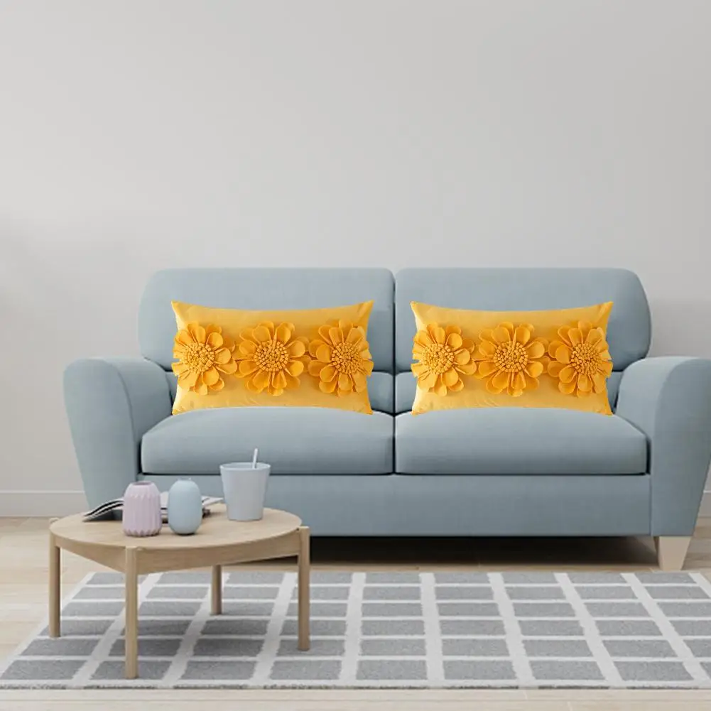 

Throw Pillow Cover Comfortable Touch Cushion Cover Living Room Sofa Flower Pillowcase Cushion Case